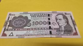 Paraguay 10.000 Guaranies Geldschein, Jahr 2010, Top