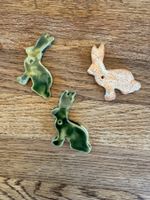 3 Hasenanhänger aus Keramik