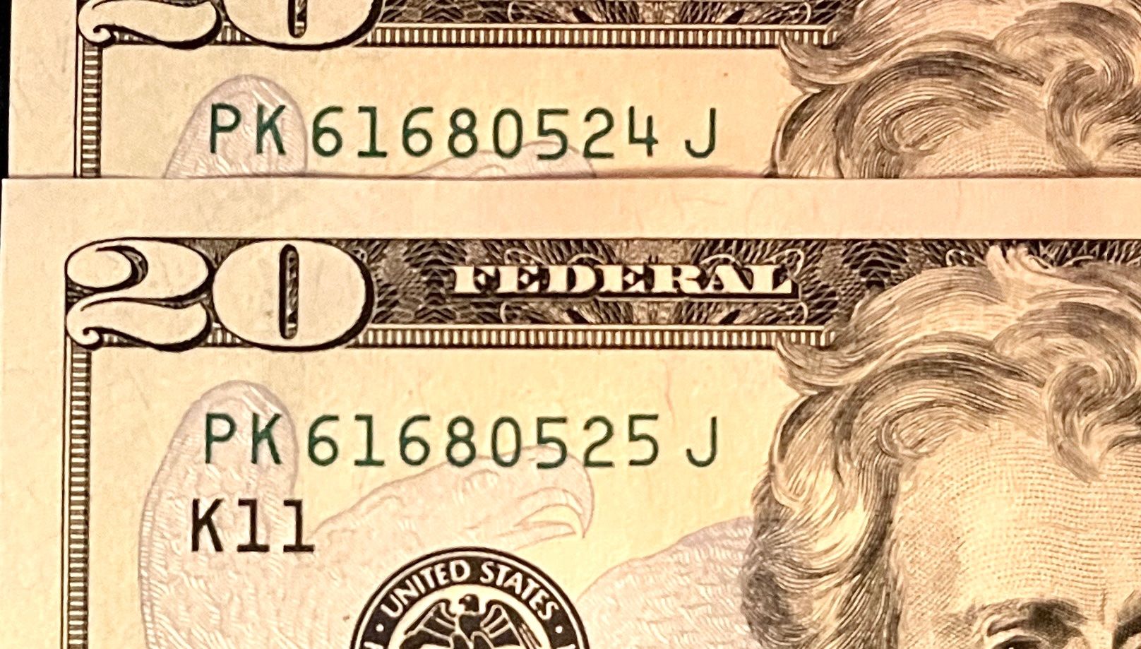 Banconote: 2x20 Dollars 2017 non circulé num. suivi – Nuovo e nell'imballaggio originale da Renan BE venduto da johncactus 2