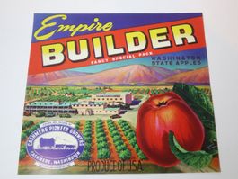 Antike Werbung Empire Builder Washington State Apples