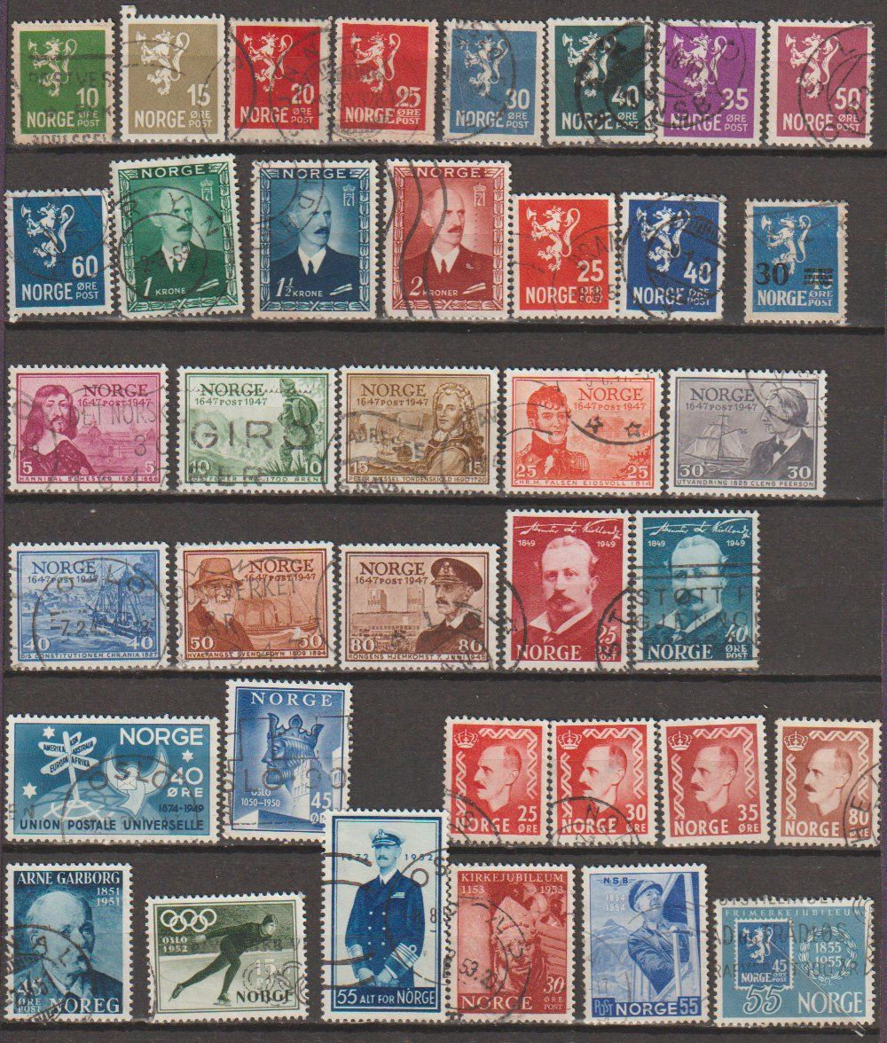 Alle Briefmarken: Norvège collection  diverses conditions – Gebraucht aus Crans-Montana von kira56