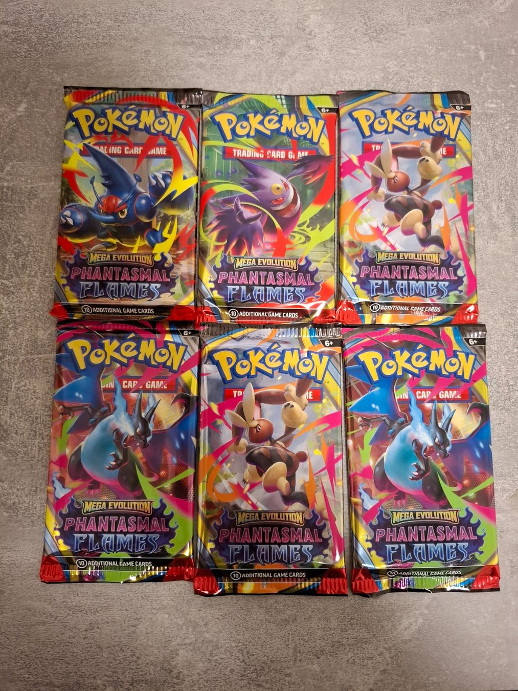 Pokémon Sammelbilder & Trading cards: 6x Phantasmal Flames Booster Pack aus (First Partner) – Neu und originalverpackt aus Winterthur von andrekeller95