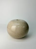 Vase vintage beige moucheté Edouard Chapallaz
