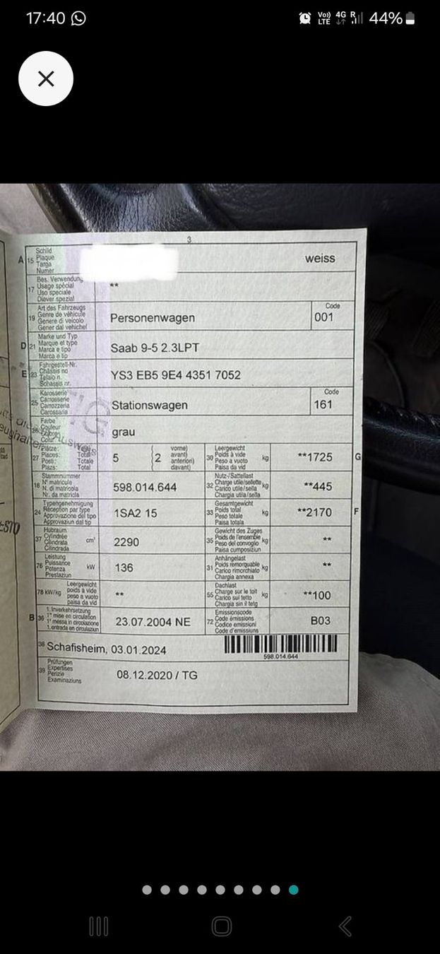 Saab Automobili: saab 9 5 2.3 turbo – Usato da Cornol venduto da bar_jt78 8