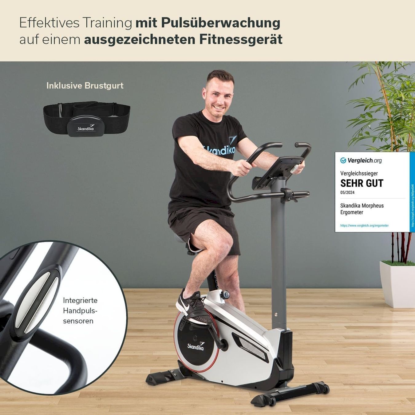 Vélos d'appartement: Skandika Morpheus Ergometer silber – Neuf avec emballage d'origine à Bottighofen par zaap 4