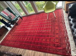 Roter Perserteppich - 100% Wolle