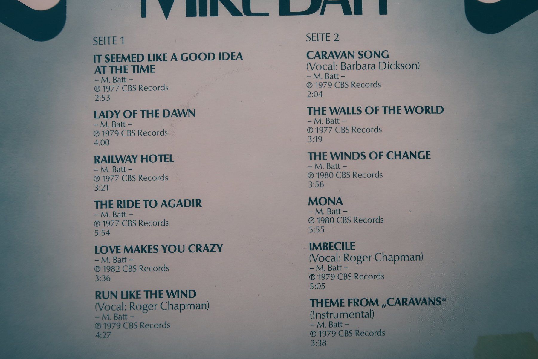 Dischi in vinile: MIKE BATT - STARSOUND COLLECTION - HALFSPEED MASTER VINYL LP – Usato da Basel venduto da Patiscat 2