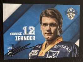Yannick Zehnder EVZ Zug - Autogrammkarte Sasion 2019/2020