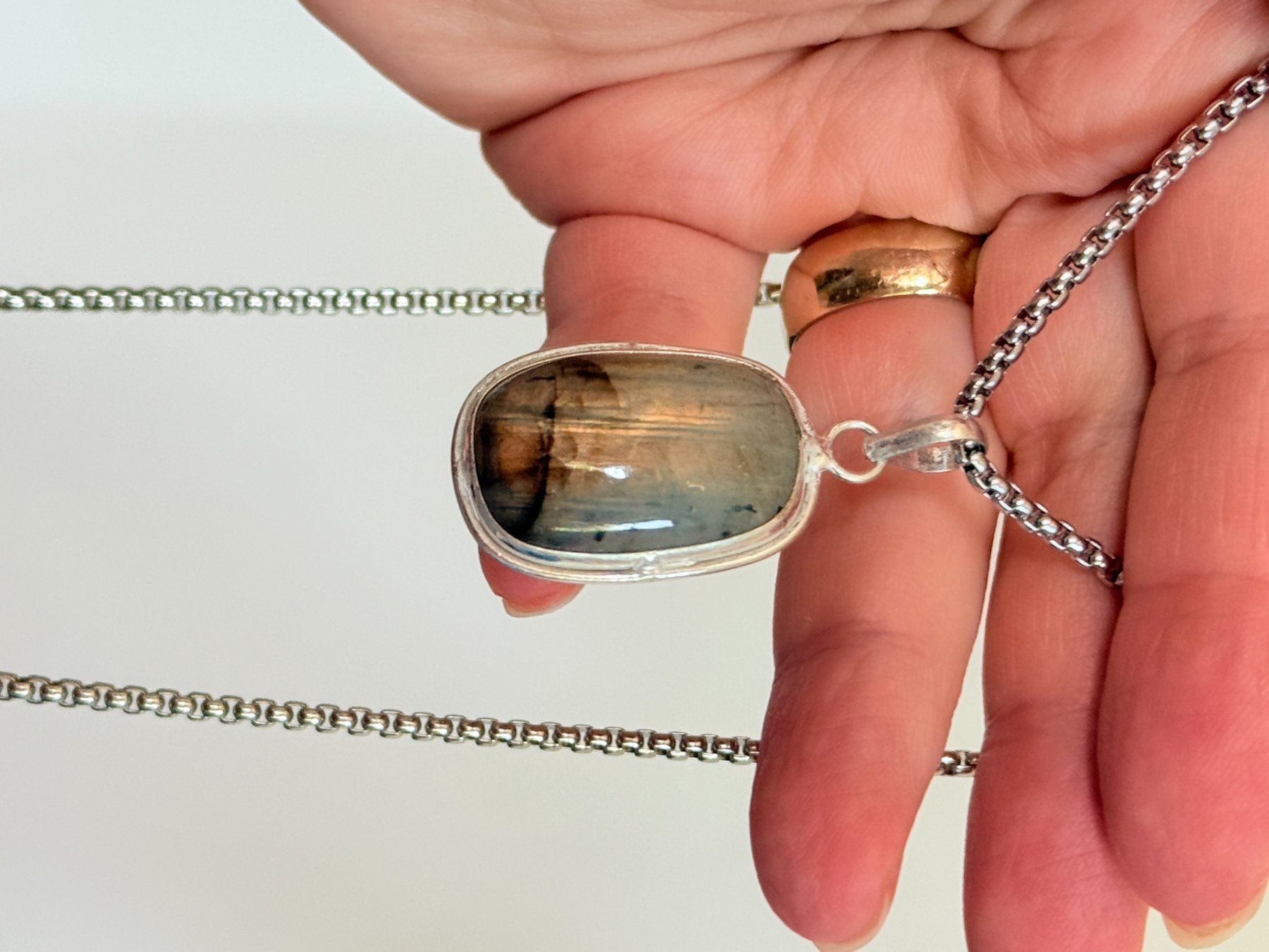 Catenine: Pendentif Labradorite , fait main, idée ... – Nuovo e nell'imballaggio originale da Genève venduto da AWWA 8