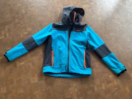 CMP Softshelljacke Gr. 152 Blau-Schwarz, super f. Frü...