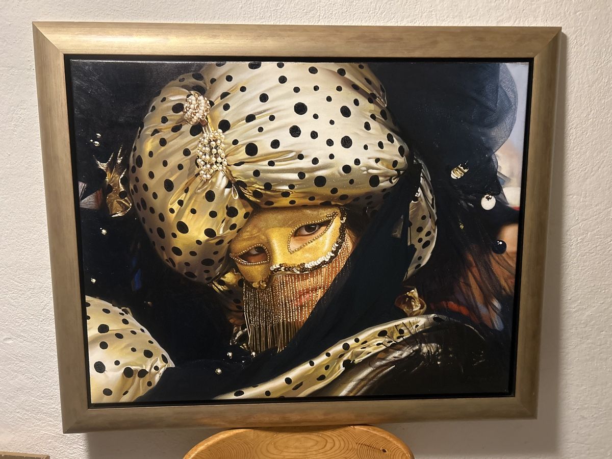Gemälde: Ölgemälde "Verschleierte Schönheit" von Fabrizio Bellini – Gebraucht aus Glarus von KunstWerkEr-LS87