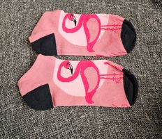 Neu! Sneaker Socken Gr. 39 - 42 Flamingo Pink Schwarz