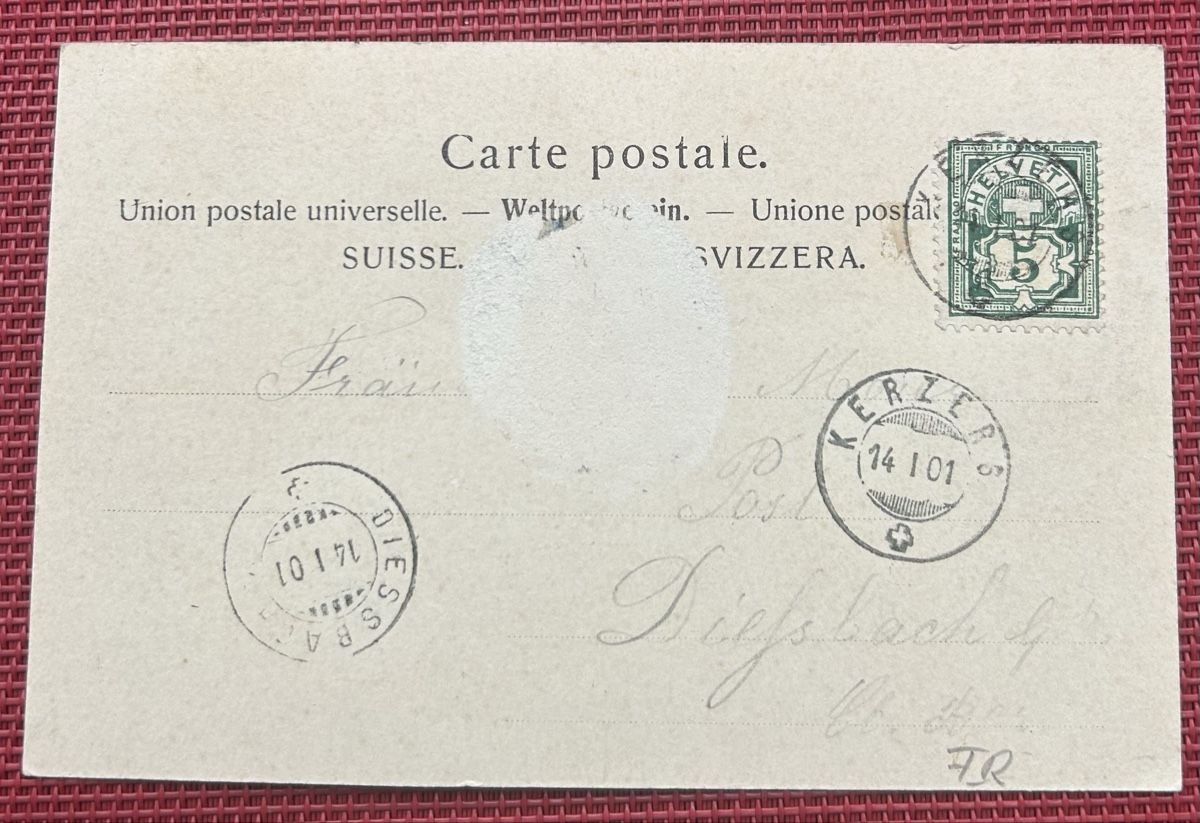 Cartoline postali: Gruss aus Kerzers 1901 – Usato da Horw venduto da Tellbub 1