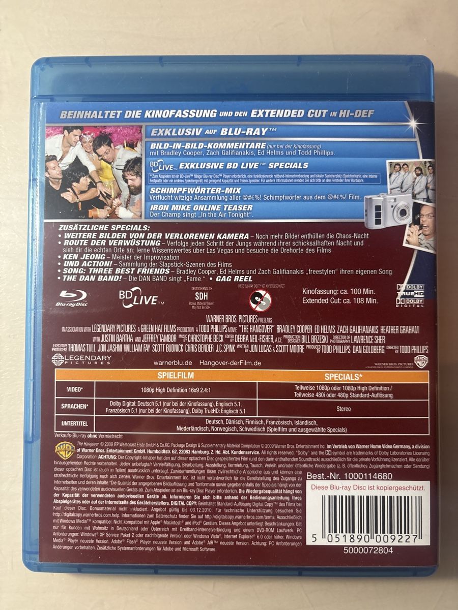 Tutti i DVDs: The Hangover - Extended Cut Blu-ray Disc - Top Zustand – Nuovo (secondo la descrizione) da Ruswil venduto da Slivio_ 1