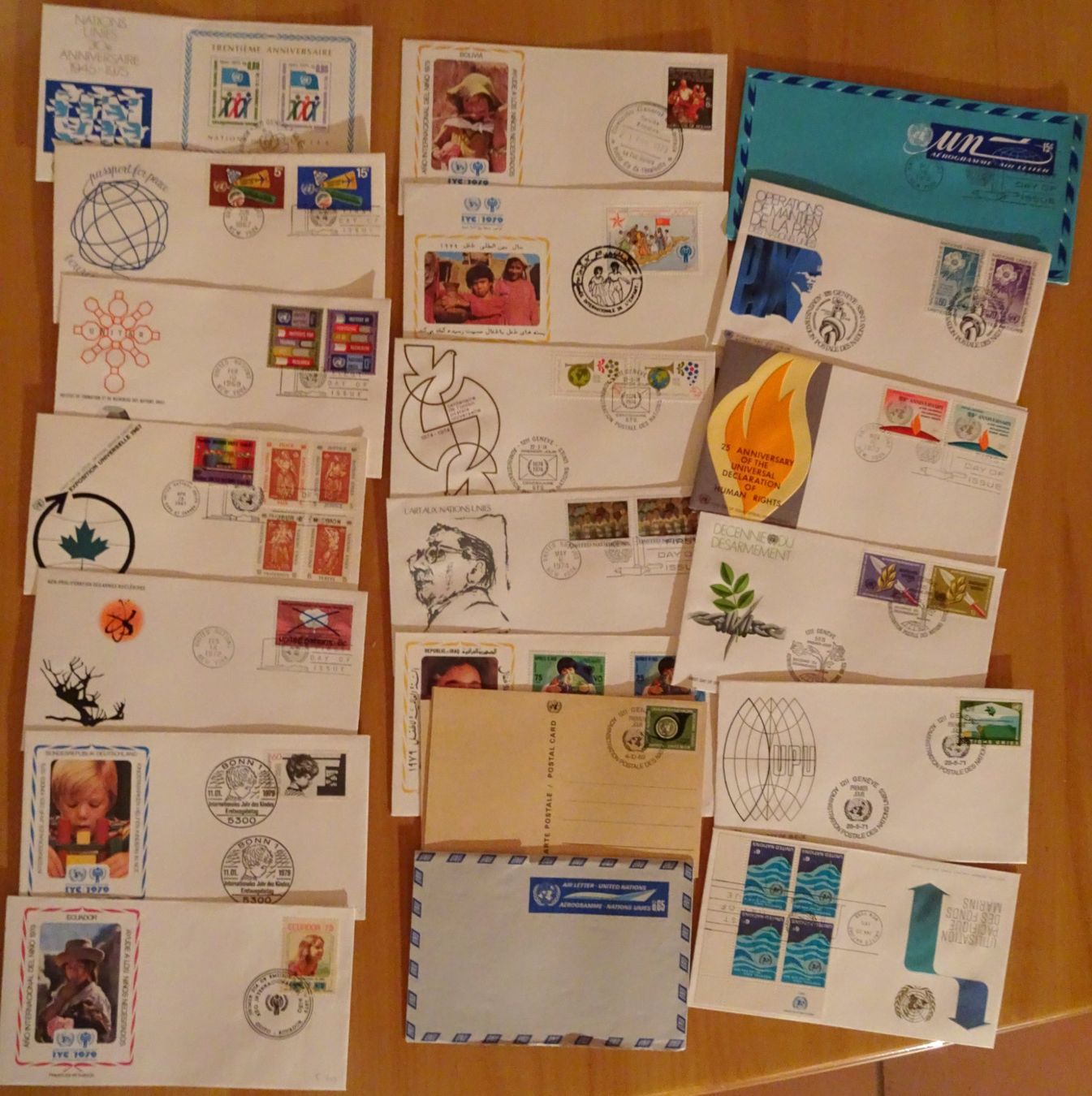 Alle Briefmarken: Briefmarken UN -  CH, A, USA – Gebraucht aus Feldbrunnen von MarcusSO 3