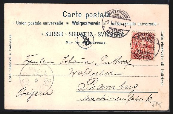 Cartes postales: Litho Winterthur, Stadthaus, Dr. Jonas F – D'occasion à Berlin par bartko-reher 1