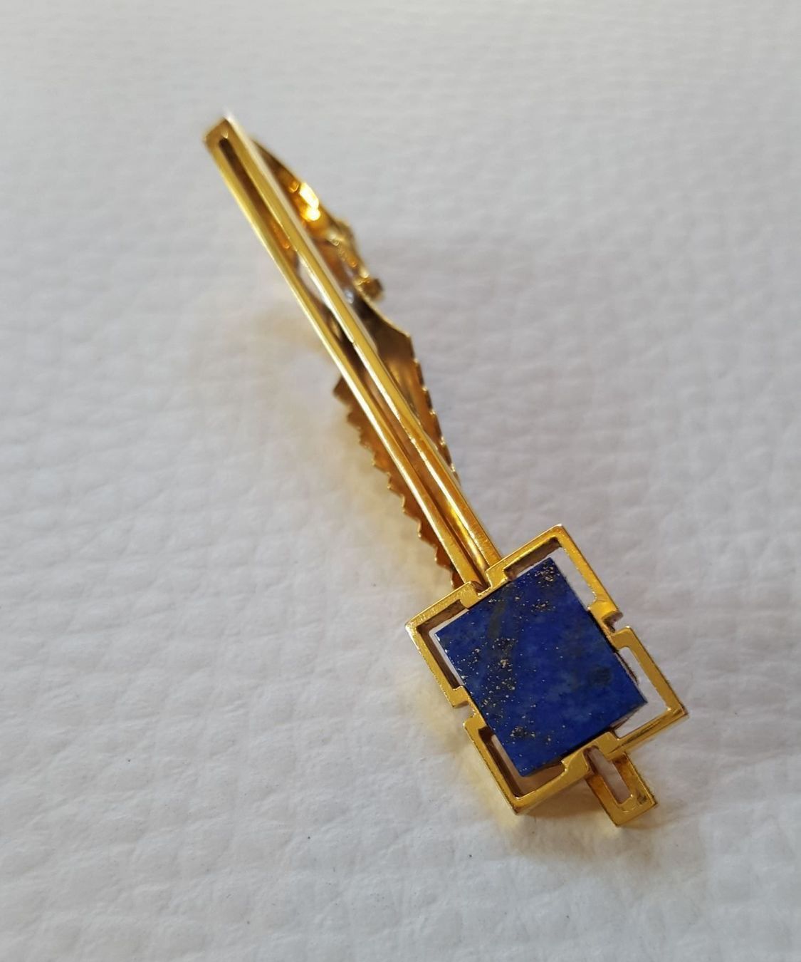 Ciondoli: Gold 585 Massiv Krawattennadel mit lapiz – Usato da Wald ZH venduto da Dasilver 1
