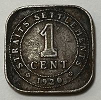 1 Cent - George V (British Malaysia) - 1920