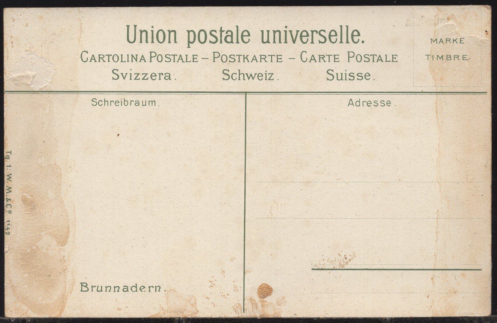 Cartoline postali: Brunnadern  Gesamtansicht – Usato da Aarau venduto da kufi44 1