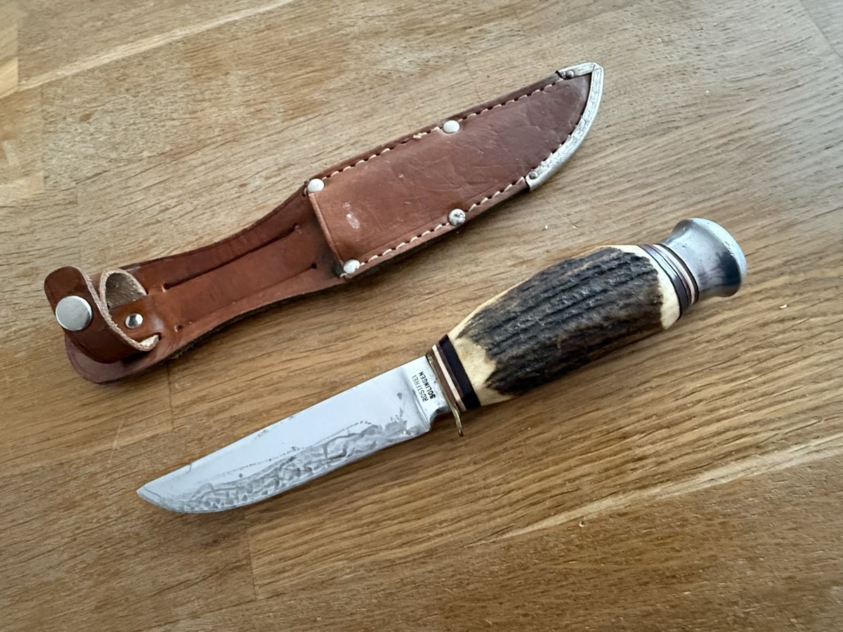 Accessori: Antikes Messer Ackermännchen Jagdmesser – Usato da Goldach venduto da Messerguru 5
