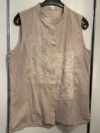 Damen Bluse Gr38,30% Leinen 70% Baumwolle Neu