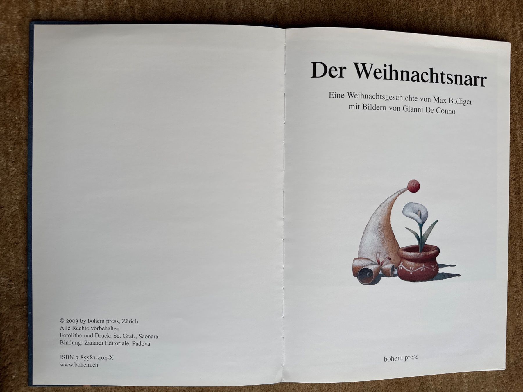 Libri: Der Weihnachtsnarr - Max Bolliger – Usato da Aarau venduto da Kilauea 1
