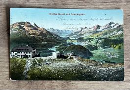 AK gelaufen „Muottas Murali und Ober-Engadin“ Stempel: 1913