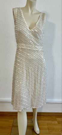 Hugo Boss Runway Edition Kleid Seide mit Pailletten Gr.36