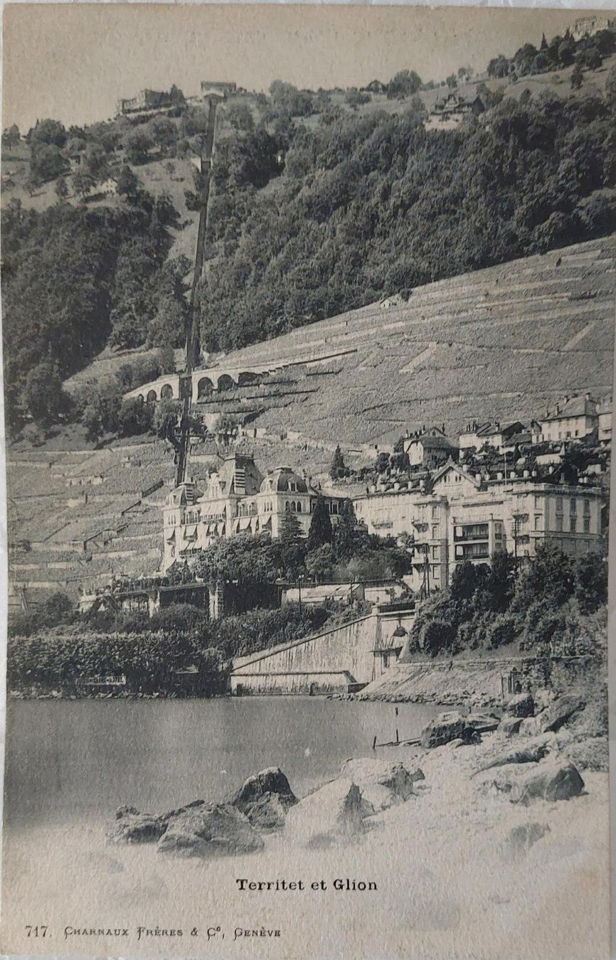 Cartoline postali: TERRITET et GLION - Funiculaire – Usato da Delémont venduto da Domdom1