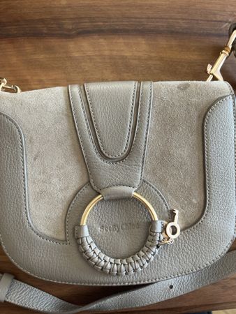 SeeByChloe Handtasche Leder Wildleder Grau guter Zustand