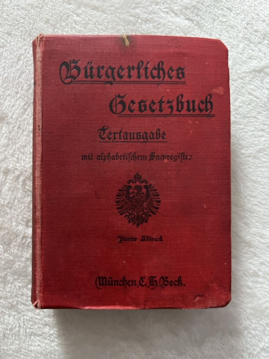 Bücher: Bürgerliches Gesetzbuch 1896 – Gebraucht aus Schaffhausen von swiss_vintage_club