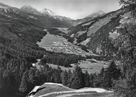 Alte AK Blick vom Umbrailpass auf den Ofenpass