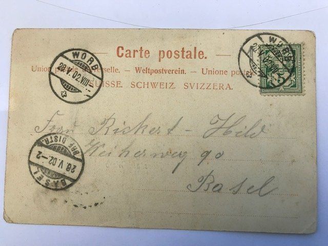 Ansichtskarten: Worb, von 1902 – Gebraucht aus Niederscherli von Lucia16 1