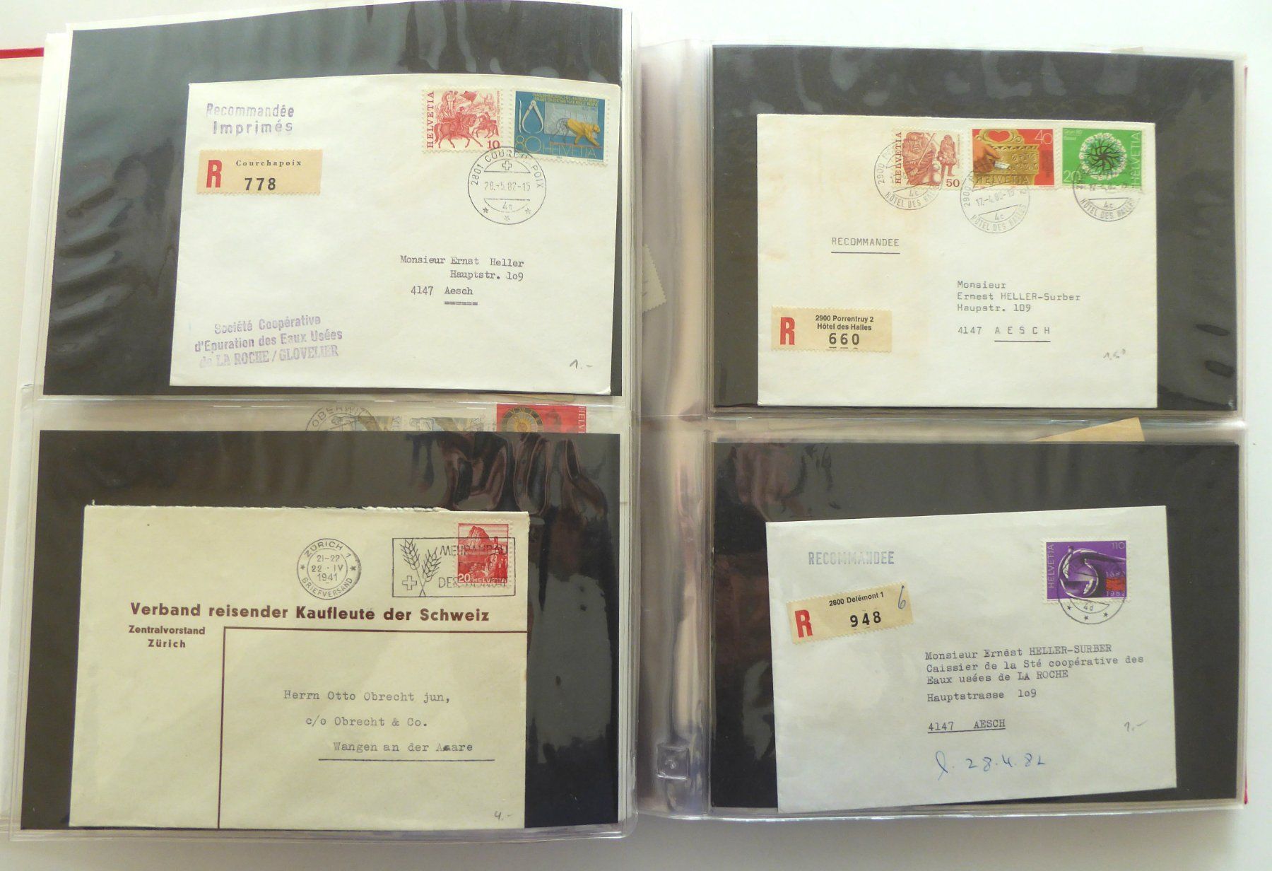 Alle Briefmarken: Album mit ca 80 Couverts Schweiz – Gebraucht aus Aesch BL von Kauri1 2