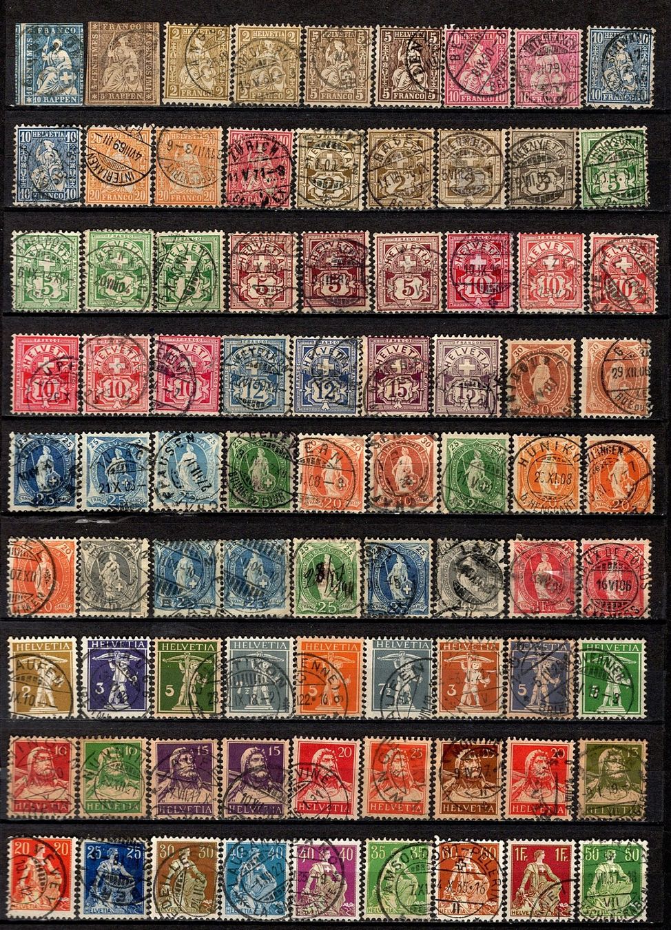 Alle Briefmarken: Sammlung Schweiz (828) – Gebraucht aus Burgdorf von blinky01