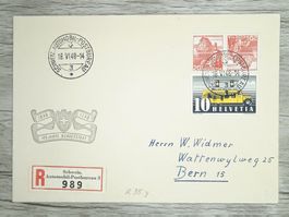 TR82 Enveloppe + Timbre Suisse 1948