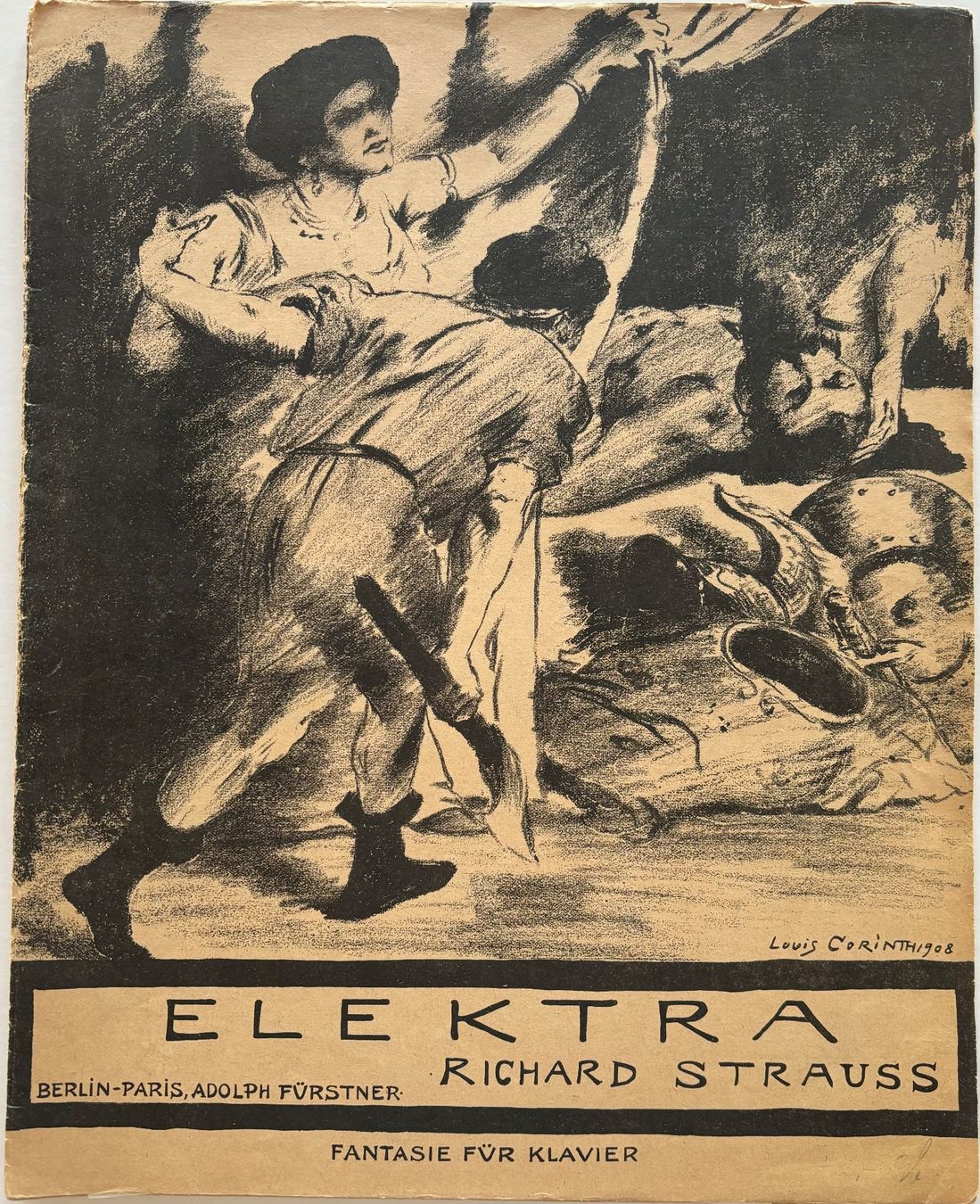 Dipinti: Lovis Corinth, 1908, Elektra, Operette, Lithographie – Usato da Frauenfeld venduto da Merk52