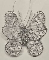 Schmetterling aus Draht silber 10cm