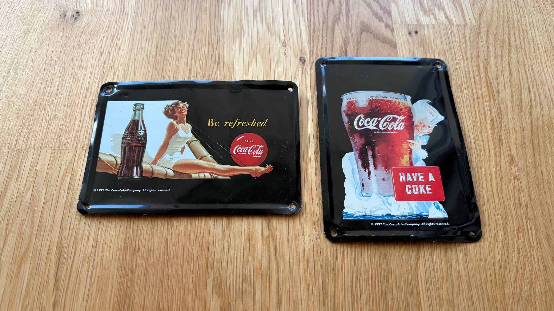 Insegne: Original Coca Cola Blechschilder Set – Usato da Höri venduto da cedric_98