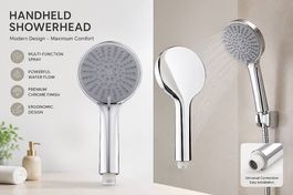  Moderne Design-Handbrause  Hochwertige Chrom-Ausführung