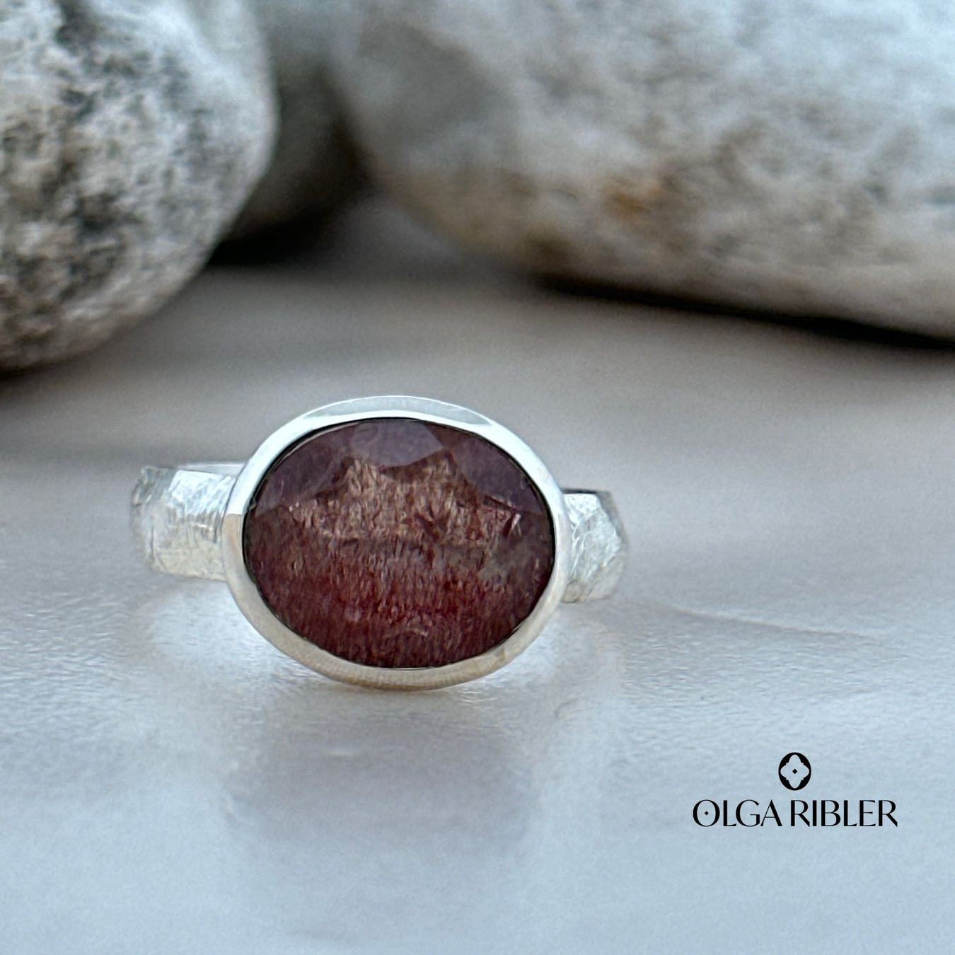 Olga Ribler Anelli: Quarz Ring Sterling Silber matt Ringgrösse 54 – Nuovo (secondo la descrizione) da Luzern venduto da byolgaribleroutlet 2