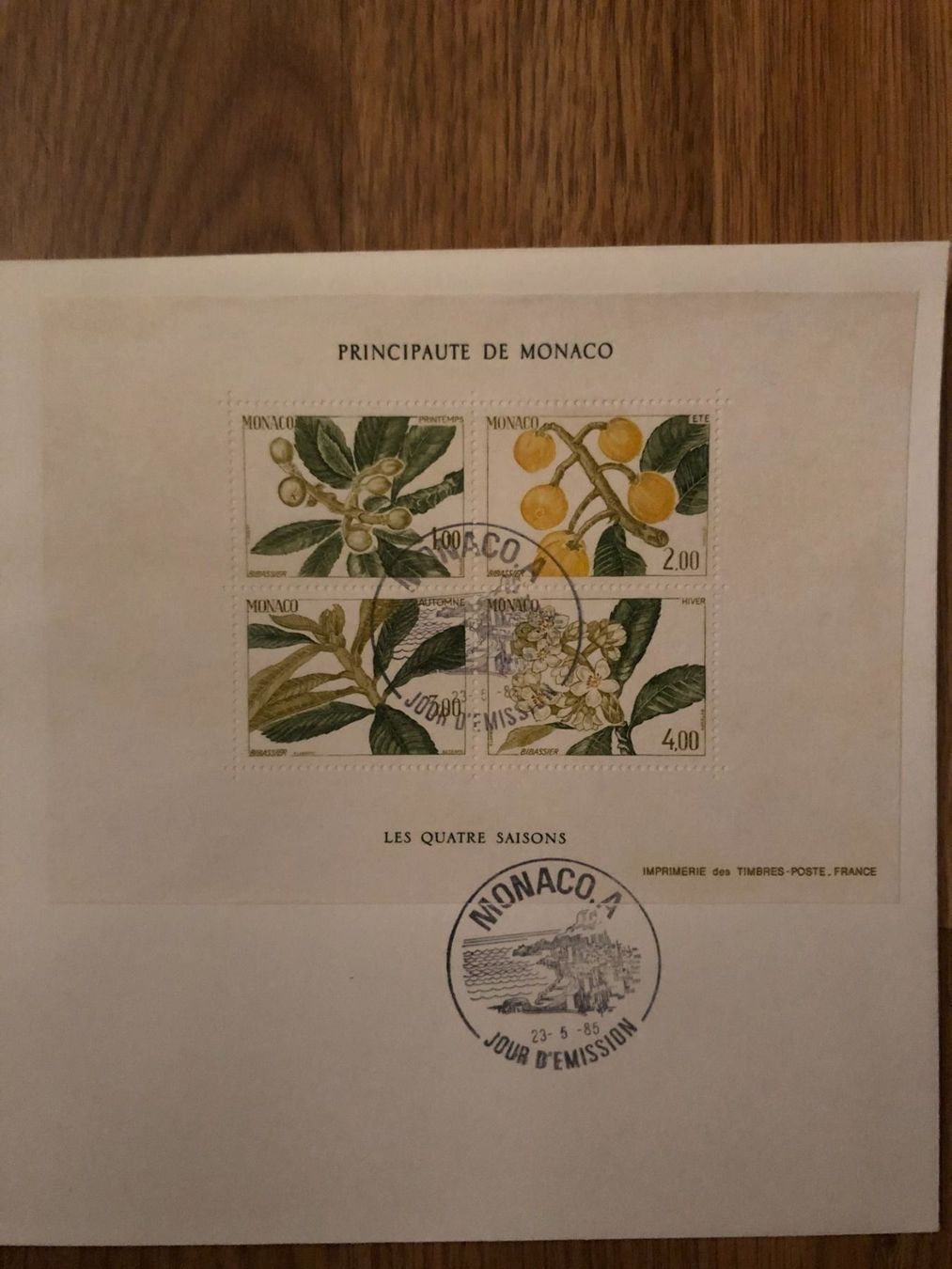 Tutti i francobolli: 1A FDC 23.5.85 Monaco – Nuovo (secondo la descrizione) da Landquart venduto da interesse63 2