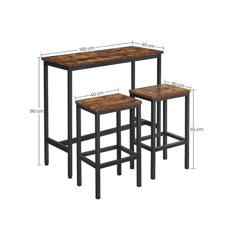 Tavoli: Essgruppe Bartisch Set Tisch 100x40 mit 2 JOLIE – Nuovo e nell'imballaggio originale da Lachen SZ venduto da MAMORU-MOEBEL 6