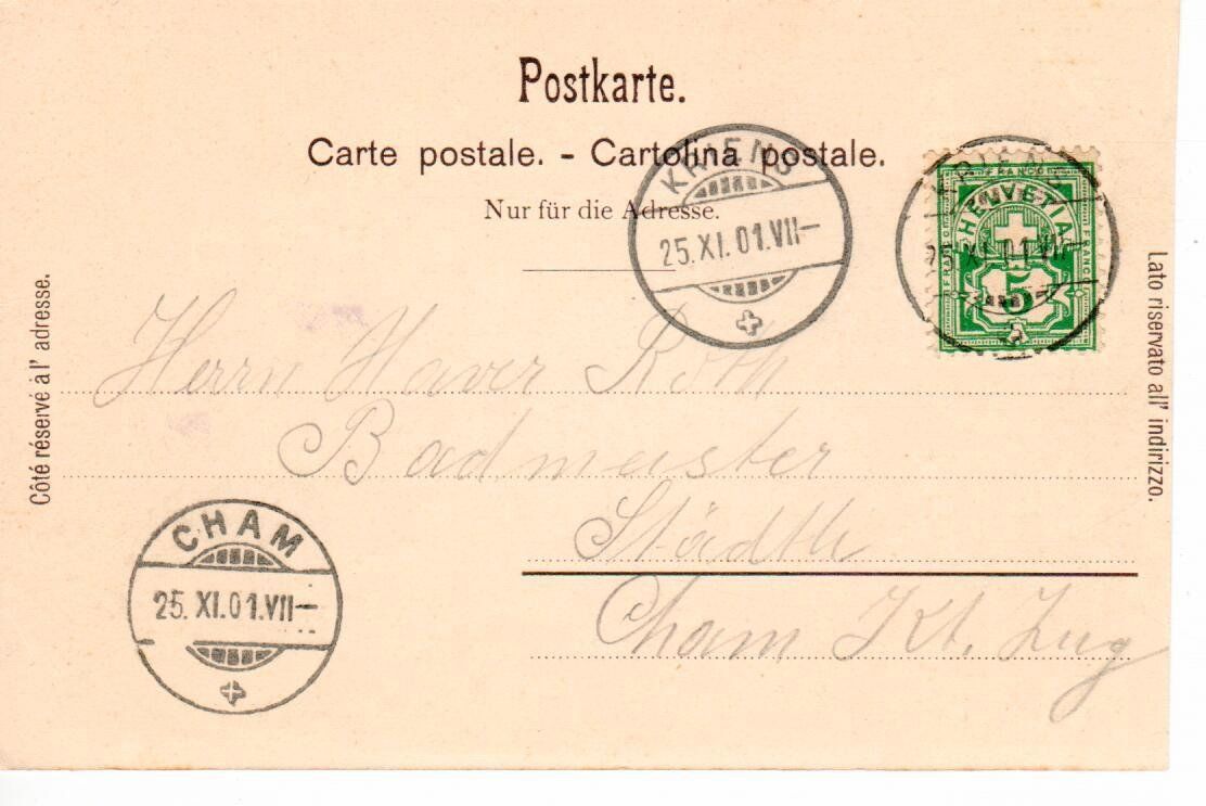 Cartoline postali: Gruss aus Kriens  1901 – Usato da Wolhusen venduto da Curver9 1