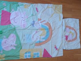 Neue Peppa Pig Wendebettwäsche 100x135/40x60