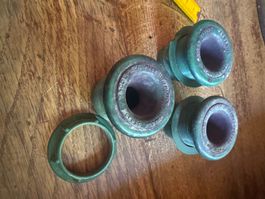 Ancien encrier en verre 3x bakelite