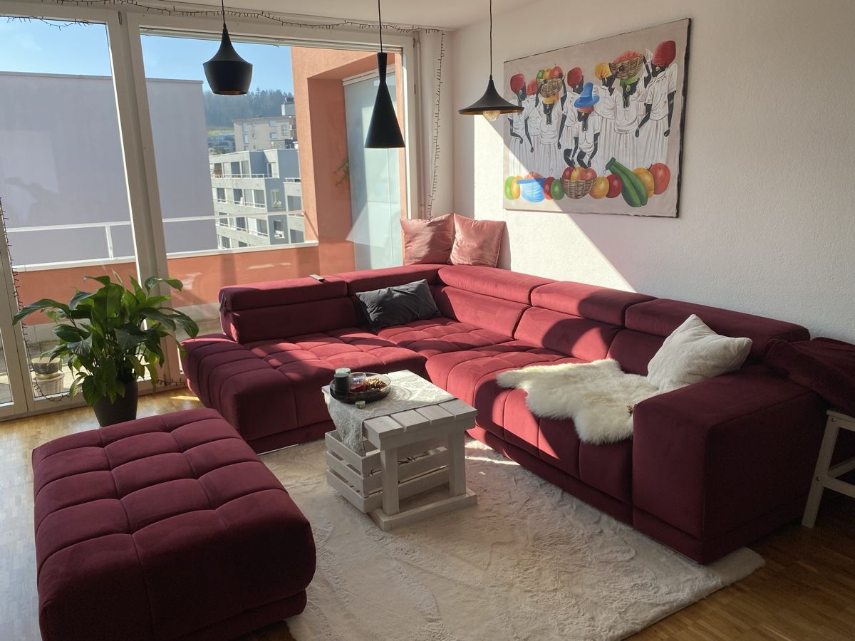 Sofas: Wohnlandschaft mit Hocker – D'occasion à Urtenen-Schönbühl par joh_6665 1