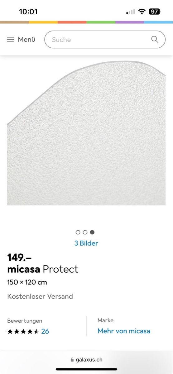 Tappetini fitness: Micasa PROTECT - Bodenschutzmatte – Nuovo e nell'imballaggio originale da Rorschach venduto da VE5PA 1