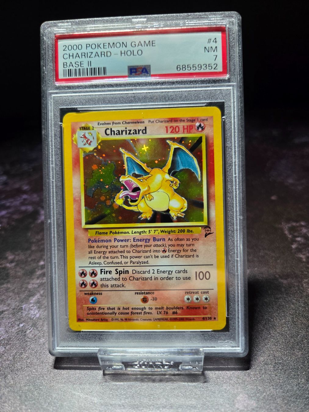 Pokémon Carte collezionabili: POKEMON CHARIZARD HOLO 2000 PSA 7 BASE 2 – Usato da Lauerz venduto da gp9_zt9k 1