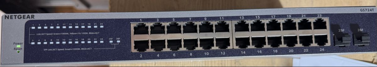 Netgear Hub & Switch: Neatgear GS724Tv6 – Usato da Henggart venduto da easybox